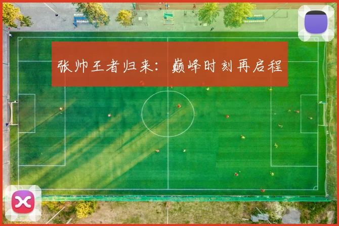 张帅王者归来：巅峰时刻再启程